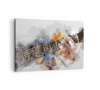 Quadri Moderni Soggiorno chitarra musica Quadro su Tela 120x80cm Stampe da Parete Camera da Letto Cucina 1 pezzo Wall Art Canvas Grandi XXL Decorazione Murale Grafica Immagini AA120x80-3448