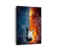 Quadri Moderni Soggiorno Chitarra Strumento Musica Quadro su Tela Verticale 50x70cm Stampe da Parete Camera da Letto Cucina 1 pezzo Wall Art Canvas Piccoli Decorazione Murale Immagini PA50x70-0215