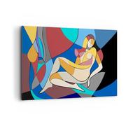 Quadro su Tela 120x80cm Cubismo Moderno Donna Stampe Immagini Quadri Murale