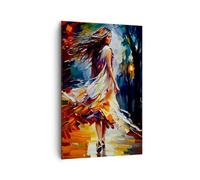 Quadri Moderni Soggiorno Donna Vestito Artistico Quadro su Tela Verticale 80x120cm Stampe da Parete Camera da Letto Cucina 1 pezzo Wall Art Canvas Grandi Decorazione Murale Immagini PA80x120-6210