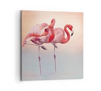 Quadri Moderni Soggiorno Fenicotteri Esotismo Uccelli Quadro su Tela 50x50cm Stampe da Parete Camera da Letto Cucina 1 pezzo Wall Art Canvas Piccoli Decorazione Murale Grafica Immagini AC50x50-5044