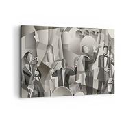 Quadri Moderni Soggiorno jazz musica musicista Quadro su Tela 120x80cm Stampe da Parete Camera da Letto Cucina 1 pezzo Wall Art Canvas Grandi XXL Decorazione Murale Grafica Immagini AA120x80-4119