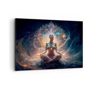 Quadri Moderni Soggiorno Meditazione Yoga Energia Quadro su Tela 120x80cm Stampe da Parete Camera da Letto Cucina 1 pezzo Wall Art Canvas Grandi XXL Decorazione Murale Grafica Immagini AA120x80-5781