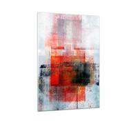 Quadri Moderni Soggiorno Pezzo Astrazione Industriale Quadro su Vetro Verticale 50x70cm Stampe da Parete Camera da Letto Cucina 1 pezzo Wall Art Piccoli Decorazione Murale Immagini GPA50x70-5876