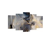 Quadro su Tela 160x85cm Scuro Astrazione Oro Stampe Immagini Quadri Murale