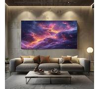 Quadri Moderni Soggiorno Universo Astratto Quadro su Tela Grande Rosa Decorazione Murale per Camera da Letto o Famiglia, Quadri da Parete 80x120 cm