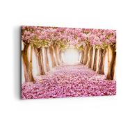 Quadro su Tela 120x80cm Albero fiori ciliegia natura Stampe Immagini Murale