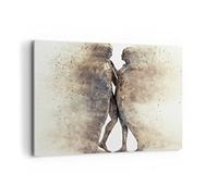 Arttor Quadro su Tela polvere donna uomo amore Stampa murale 120x80 cm