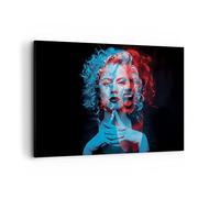 Quadri Moderni su Tela 120x80 cm Stampe da Parete Persone Moda - 4472 | Donna Emozioni Nero Quadro Decorativo XXL 1 pezzo Soggiorno Camera da Letto Arte da Parete Decorazione da Parete ARTTOR