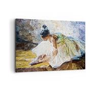 Quadro su Tela 120x80cm Ballerina ragazza olio Stampe Immagini Quadri Murale