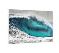 Quadri Moderni su Vetro 120x80 cm Stampe da Parete Persone Marino - 4351