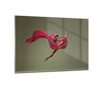 Quadri Moderni Soggiorno Ballerino balletto artista Quadro su Vetro 120x80cm Stampe da Parete in Vetro Camera da Letto Cucina 1 pezzo Wall Art Grandi XXL Decorazione Murale Immagini GAA120x80-5037