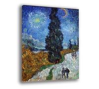 Quadri Moderni VAN GOGH Strada di Campagna Quadro moderno da Parete XXL grande Stampa su tela Canvas Decorazione Murale muro Soggiorno Arredo Camera da letto Cucina printerland.it (30x40 cm, 3)