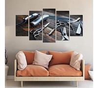 Quadri Modulari Immagini Su Tela Immagini Per Pareti Decorazioni Per La Casa 5 Pezzi Strumenti Per Parrucchieri Barbiere Per Il Fitness Per Soggiorno Per Poster Moderna Senza Cornice 200 X 100 Cm -/C