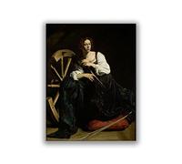 Quadri-Santa Caterina d'Alessandria di Caravaggio Dipinti Famosi Su Tela-Riproduzione di opere d'arte per ufficio Decorazione murale 80x104cm Senza cornice