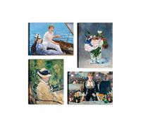 Quadri Stampa su Tela con Telaio in Legno 4 pezzi Édouard Manet