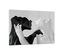 Quadro su Vetro 120x80cm Nero bianco statua Stampe Immagini Moderni Murale