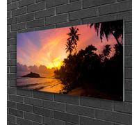 Quadri su Vetro Acrillico 100x50 Arredo Arte Casa Sole del mare