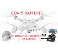 Quadricottero Radiocomandato Syma X5SW Explorers 2 2.4GHz Con 5 Batterie
