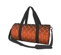 Quadrifoglio D'oro Su Arancio Bruciato, Borsone da viaggio di grande capacità Borsa rotonda Borsa da viaggio sportiva Borsa da viaggio Borsa da fitness