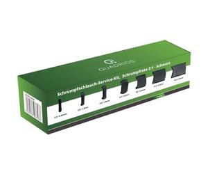 Quadrios 2004CA098 Kit guaine termoretraibili Nero Restringimento:2:1 7 Parti