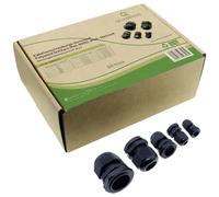 Quadrios 2009CA107 Assortimento di pressacavi impermeabile PA66 Nero (RAL 9005