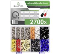 Quadrios 201711C002 Assortimento Capicorda Parzialmente isolato Bianco, Nero,
