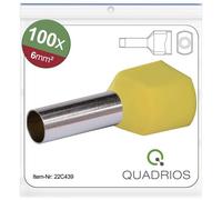Quadrios 22C439 Capocorda doppio 6 mm² Parzialmente isolato Giallo 1 KIT