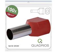 Quadrios 22C440 Capocorda doppio 10 mm² Parzialmente isolato Rosso 1 KIT