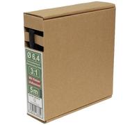 Quadrios 23CA176 Termoretraibile con colla Nero 6.4 mm Restringimento:3:1 5 m