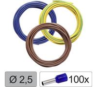 Quadrios 25CW124 Filo singolo LiFY 2.5 mm² Blu, Marrone, Giallo-Verde 1 KIT