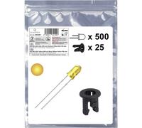 Quadrios 25O200 Assortimento LED Giallo Rotondo 3 mm 700 mcd 20 mA 2.0 V