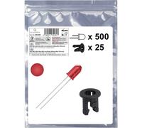 Quadrios 25O206 Assortimento LED Rosso Rotondo 5 mm 700 mcd 20 mA 2.0 V