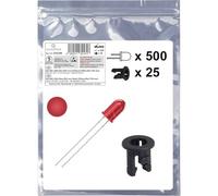 Quadrios 25O206 Assortimento LED Rosso Rotondo 5 mm 700 mcd 20 mA 2.0 V