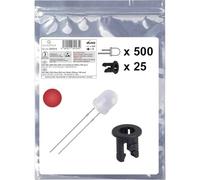 Quadrios 25O212 Assortimento LED Rosso Rotondo 3 mm 700 mcd 20 mA 2.0 V