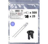 Quadrios 25O221 Assortimento LED Blu Rotondo 3 mm 2500 mcd 20 mA 3.0 V