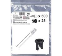 Quadrios 25O223 Assortimento LED Bianco Rotondo 3 mm 8000 mcd 20 mA 3.0 V