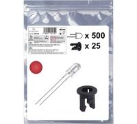 Quadrios 25O224 Assortimento LED Rosso Rotondo 5 mm 2500 mcd 20 mA 2.0 V