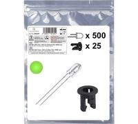 Quadrios 25O227 Assortimento LED Verde Rotondo 5 mm 19000 mcd 20 mA 3.0 V