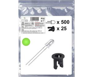 Quadrios 25O227 Assortimento LED Verde Rotondo 5 mm 19000 mcd 20 mA 3.0 V
