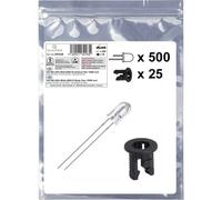 Quadrios 25O228 Assortimento LED Bianco Rotondo 5 mm 15000 mcd 20 mA 3.0 V