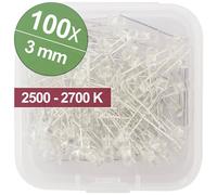 Quadrios Assortimento LED Bianco caldo 3 mm 20 mA 3.0 V