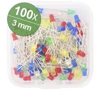 Quadrios Assortimento LED Colorato 3 mm 20 mA 2 V, 3 V