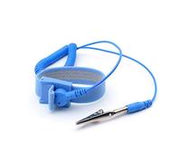 QUADRIOS GmbH ESD - Braccialetto di protezione con cavo a spirale e spina e morsetto (conforme alla norma EN 61340-5-1)