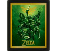 Legend of Zelda Poster lenticolare 3D Link, Pet e Tinte Wird der Rahmen aus PS, Multicolore, 10 x 8 Pollici