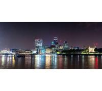 Quadro acrilico 110 x 50 cm: Cityscape of London in una bella notte d'estate, Inghilterra, Regno Unito (185593033)