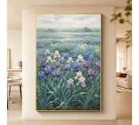 Quadro Ad Olio 100% Dipinto A Mano, Raffigurante Un Campo Di Orchidee In Fiore, Perfetto Per Il Soggiorno. Opera D'Arte Moderna, Senza Cornice, Con Paesaggio Estetico. Decorazione Per La Casa Origin