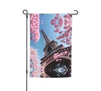 Quadro ad olio con stampa della Torre Eiffel di Parigi, bandiera da giardino per tutte le stagioni, ideale per l'arredamento della casa e per valorizzare l'estetica del tuo spazio esterno.