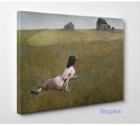 ⭐Quadro Andrew Wyeth Christina's World Stampa su Tela Canvas Vernice Pennellate