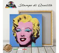QUADRO Andy Warhol Blue shot Marilyn Monroe POP ART STAMPA TELA CANVAS PREGIO